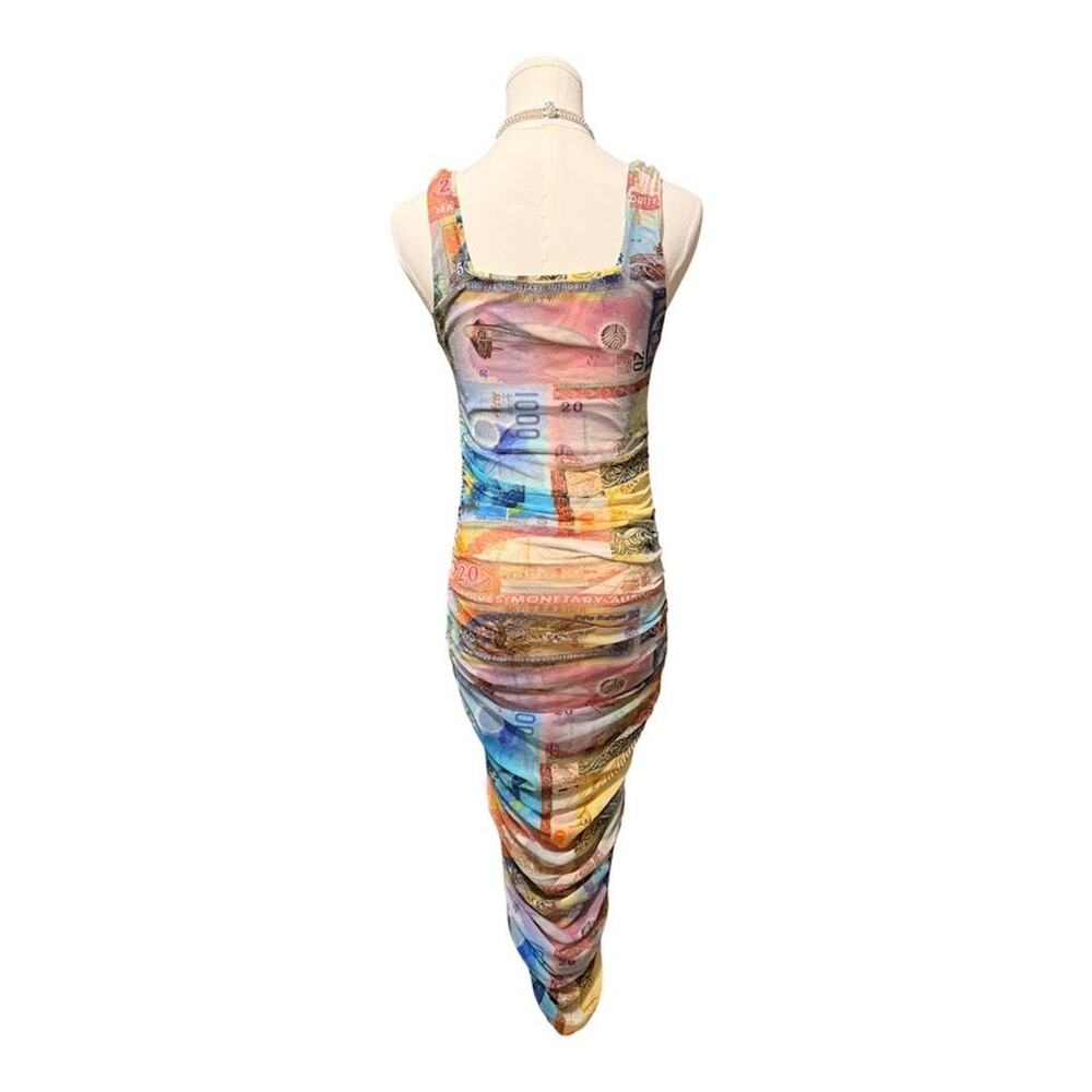 Fuzzi Mesh money print dress - Picture 2 of 3